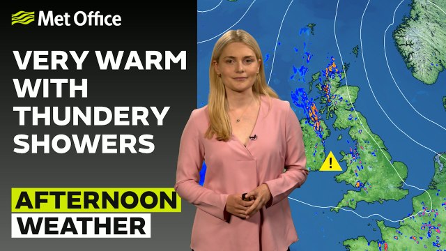 Met Office Afternoon Weather Forecast 12/05/24 - Thunderstorm warnings for many