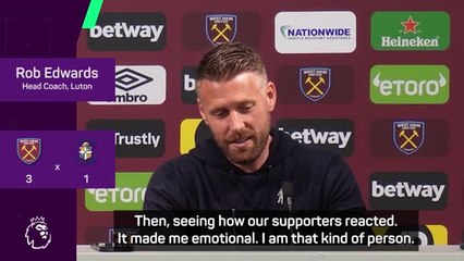 'Emotional' - Luton's Edwards left in tears after almost certain relegation