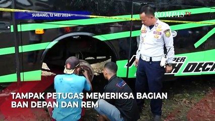Penampakan Bangkai Bus Jalani Pemeriksaan Usai Kecelakaan Maut di Ciater