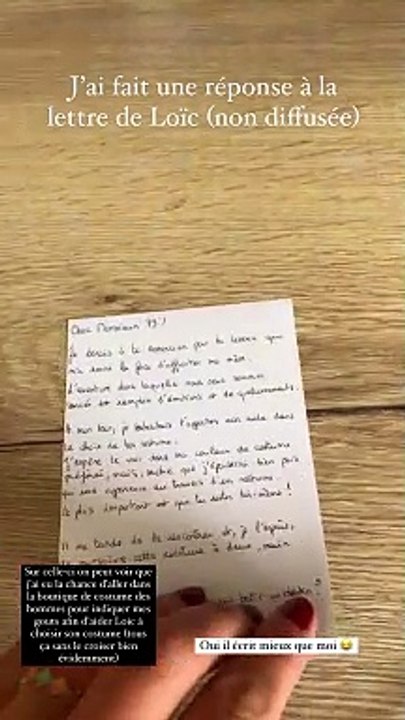 Ophélie, candidate de la saison 8 de "Mariés au premier regard" dévoile la lettre qu'elle a écrite à Loïc avant leur mariage à Gibraltar.