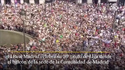 Ayuso recibe al Real Madrid durante la jornada de celebración del 36º título de Liga