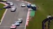Porsche Carrera Cup GB 2024 Brands Hatch Race 2 Start Whiteside Huge Crash Flip