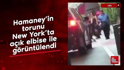 Hamaney'in torunu New York'ta açık elbise ile görüntülendi