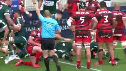 TOP 14 - Essai de Sam WHITELOCK (SP) - Section Paloise - Oyonnax Rugby