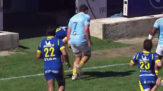 TOP 14 - Essai de Baptiste JAUNEAU (ASM) - USA Perpignan - ASM Clermont