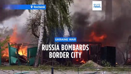 Russia bombards border city as major assault on Ukraine continues