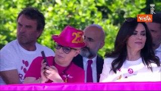 Il Presidente Mattarella partecipa alla partenza della maratona 