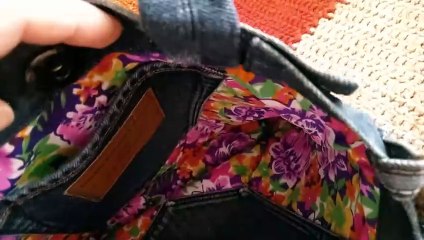 Denim handbag with handles and an adjustable shoulder strap. Size 25*25*6 cm. Lot 2.