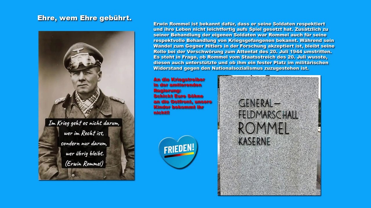 Ehre, wem ehre gebührt.