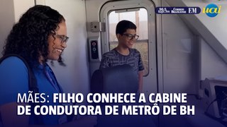 Mãe condutora do metrô recebe filho na cabine