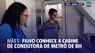 Mãe condutora do metrô recebe filho na cabine