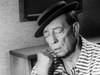 1958 Buster Keaton for Alka Seltzer TV commercial - at the party