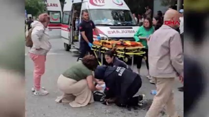 Sürücünün olay yerinden kaçtığı kaza kamerada