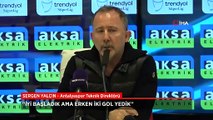 Antalyaspor Teknik Direktörü Sergen Yalçın: Kaybettiğimiz için üzgünüz