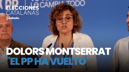 Dolors Montserrat, tras el escrutinio en Cataluña: "El PP ha vuelto"