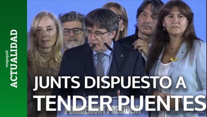 Puigdemont (Junts): " Si ERC está dispuesto a rehacer puentes, Junts también. La repetición de elecciones sería una mala noticia para Cataluña."