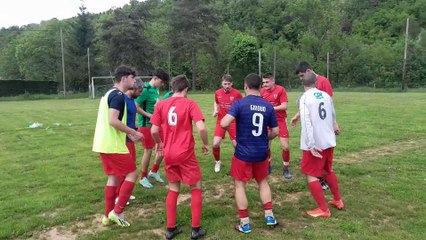 LES ROUGES À L'ÉCHAUFFEMENT AVANT LE MATCH FACE À ASSBG DIMANCHE 12 MAI 2024