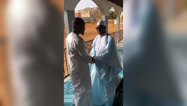 Touba: Les images de la visite de Sonko chez Serigne Fallou Chouaïb Mbacké