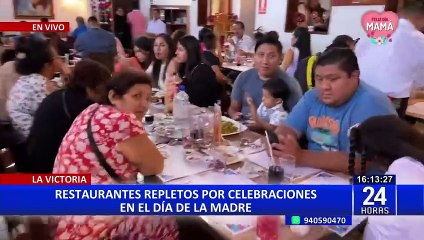 Restaurantes lucen totalmente abarrotados por el Día de la Madre