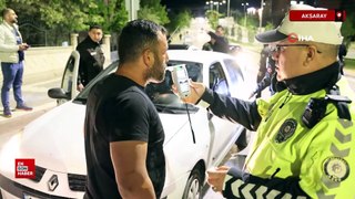 Aksaray'da sürücü hem alkollü hem de ehliyetsiz çıktı: Alkol yok ki baba