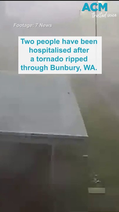 Tornado tears roofs off buildings in Bunbury, Western Australia