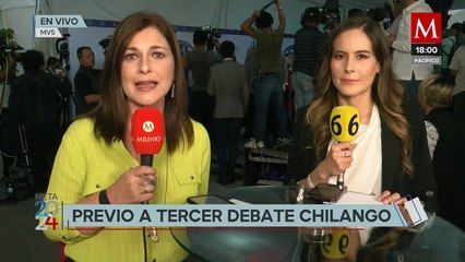 Salomón Chertorivski llega a las instalaciones del tercer debate capitalino