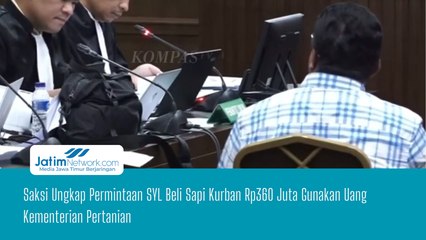 Saksi Ungkap Permintaan SYL Beli Sapi Kurban Rp360 Juta Gunakan Uang Kementerian Pertanian