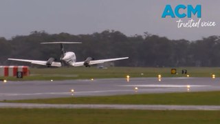 Plane slides on belly in emergency landing in Newcastle