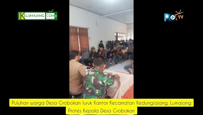 Warga Grobokan Luruk Kantor Kecamatan Kedungjajang Lumajang