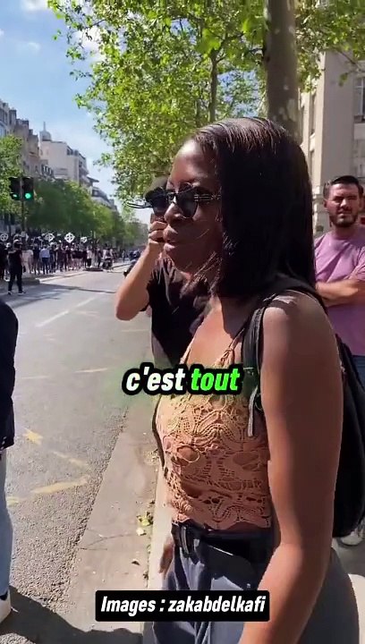 Mélenchon clame son admiration pour une femme, face à l'extrême-droite, lançant : "Putain de pays de fachos ! La France, c'est la honte ! Pour les musulmans, on interdit les manifs, pas pour les fachos. "