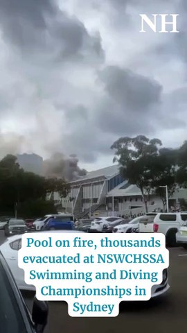 Students evacuated, state championships cancelled after aquatic centre fire.