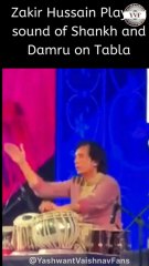 Ustad Zakir Hussain playing sound of Shankha and Damru on Tabla ❤️