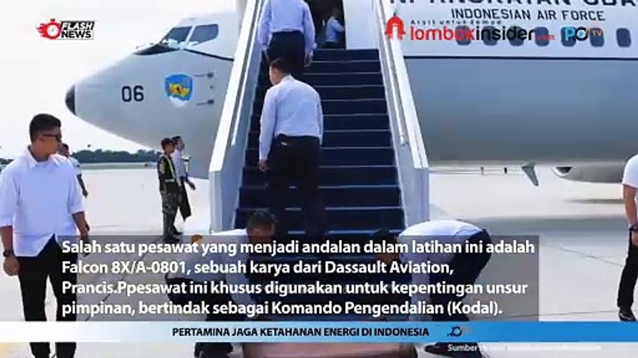 INTIP KEHEBATAN SKADRON UDARA 17 DALAM LATIHAN PENGAMANAN PENERBANGAN VVIP PRESIDEN RI DENGAN PESAWAT FALCON 8X/A-0801