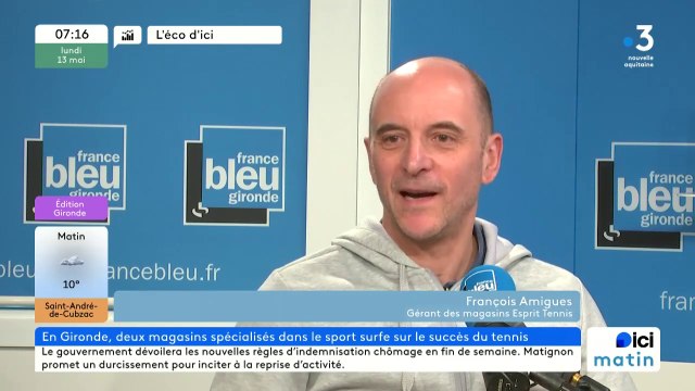 François Amigues, gérant des magasins Esprit Tennis