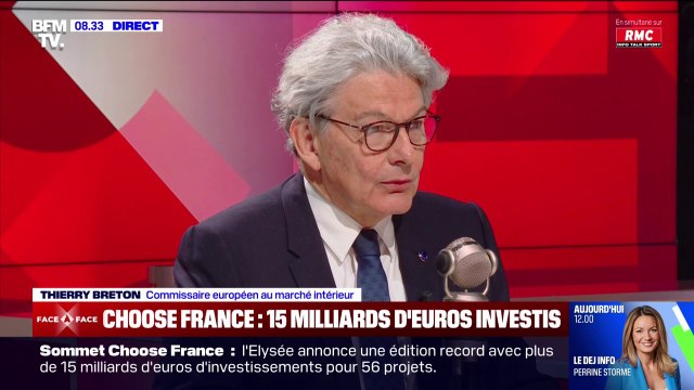 Thierry Breton, commissaire européen au marché intérieur: La France est le numéro 1 en Europe en matière d'investissements étrangers