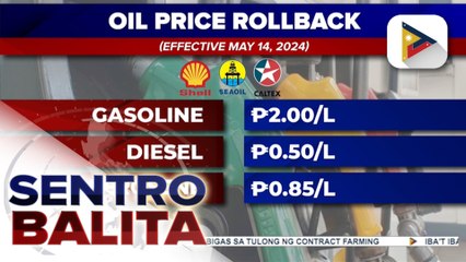 P2 na bawas-presyo sa gasolina, ipatutupad bukas