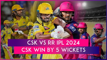 Download Video: CSK vs RR IPL 2024 Stat Highlights: Chennai Super Kings Beat Rajasthan Royals By Five Wickets