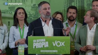 Abascal celebra los resultados de Vox en Cataluña: 