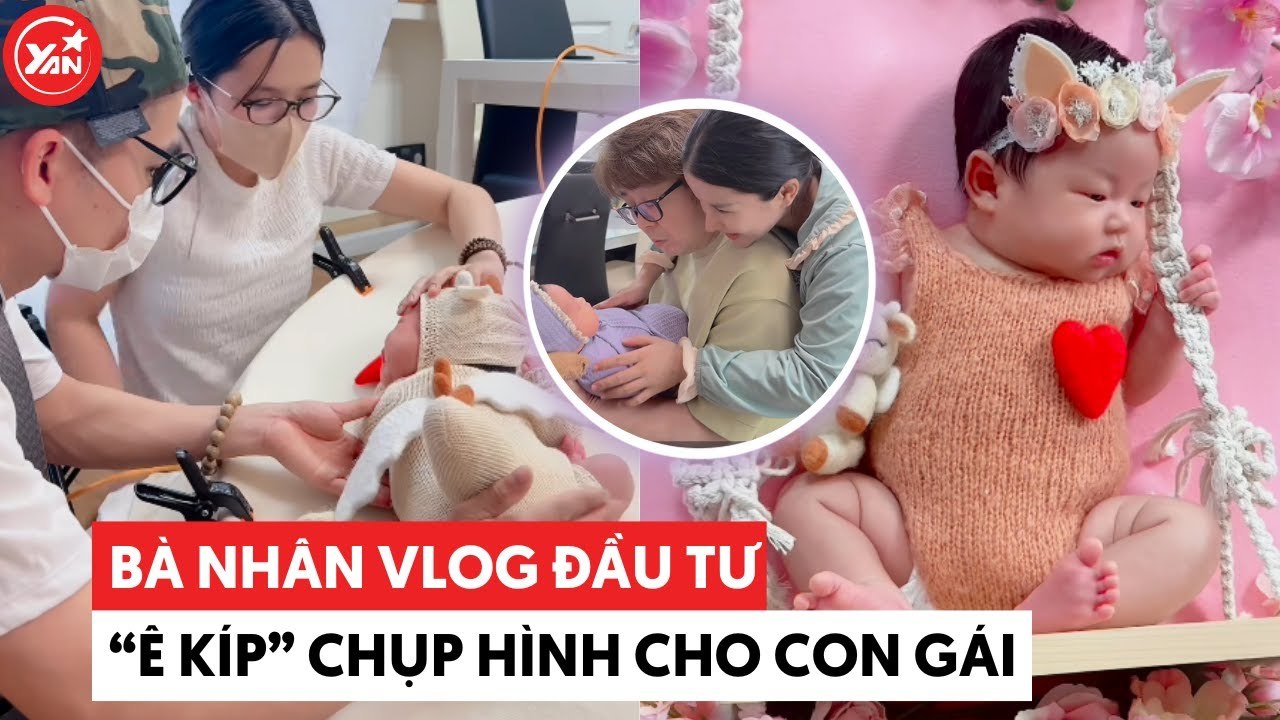 Bà Nhân Vlog đầu tư "ê kíp" chụp hình cho con gái ở Nhật