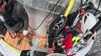 Adam Gosling abseils down Empire State Building