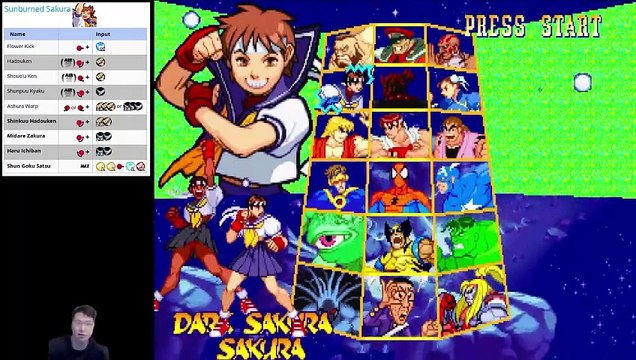 (PSX) Marvel Super Heroes vs Street Fighter - 10 - (JP) Dark Sakura - Lv 8 - has ending!