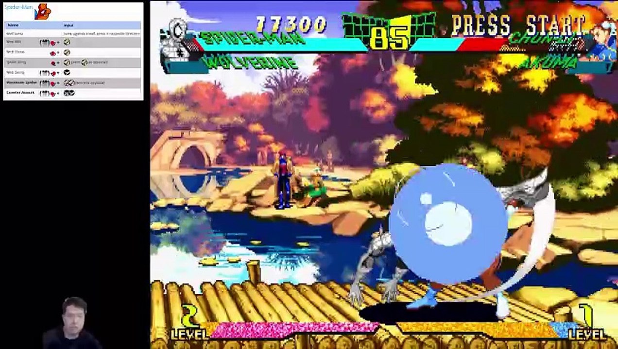 (PSX) Marvel Super Heroes vs Street Fighter - 15 - Armored Spider-man - Lv 8 - no ending