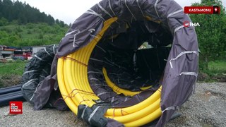 Kastamonu’da sel felaketinden etkilenen Azdavay ilçesi doğalgaza kavuşuyor