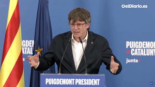 Puigdemont anuncia su intención de presentarse a la investidura