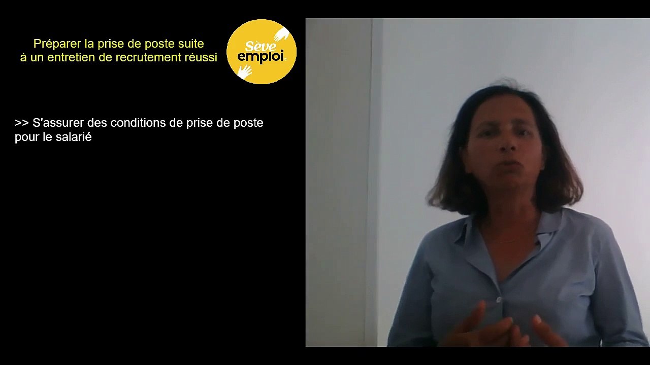 1.6.11 Préparer la prise de poste avec l'employeur