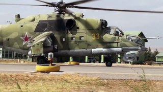 Russian Mi-24P attack helicopter