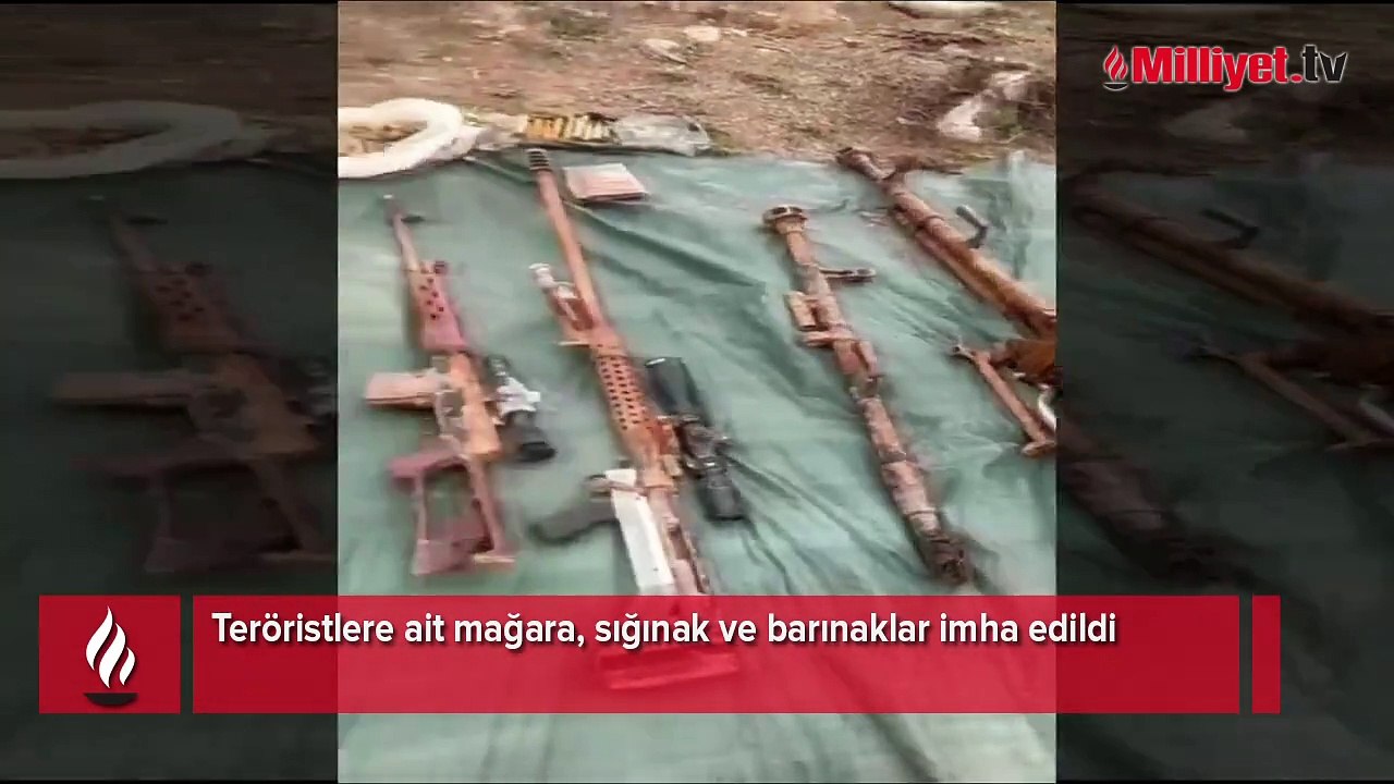 Teröristlere ait mağara, sığınak ve barınaklar imha edildi