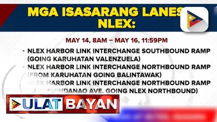 Ilang lanes sa NLEX at SCTEX, isasara