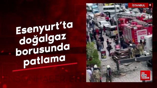 Esenyurt'ta bir binada doğalgaz borusunda patlama kamerada