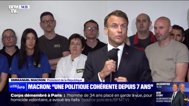 Emmanuel Macron: Depuis sept ans, on a une politique qui est cohérente, qui produit des résultats d'attractivité